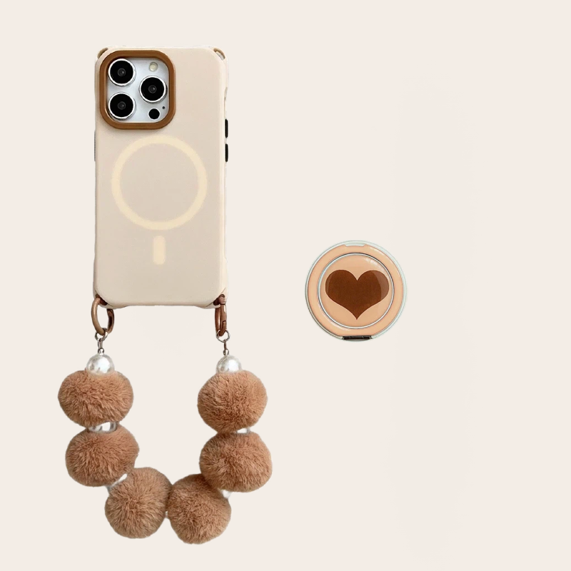 MatCase Core Crossbody Phone Case Beige (MagSafe + 360 Stand)