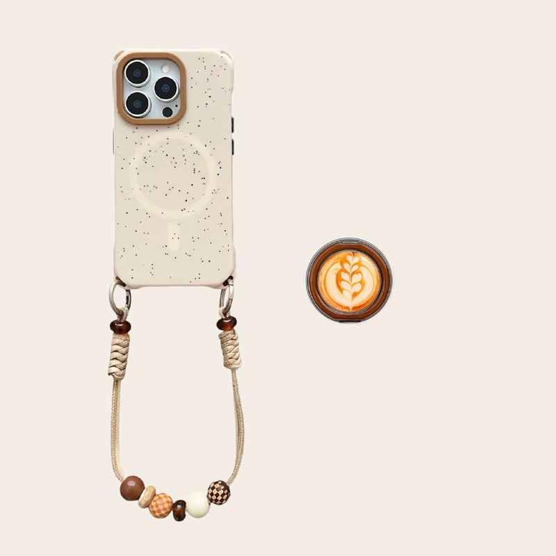 beige crossbody phone case