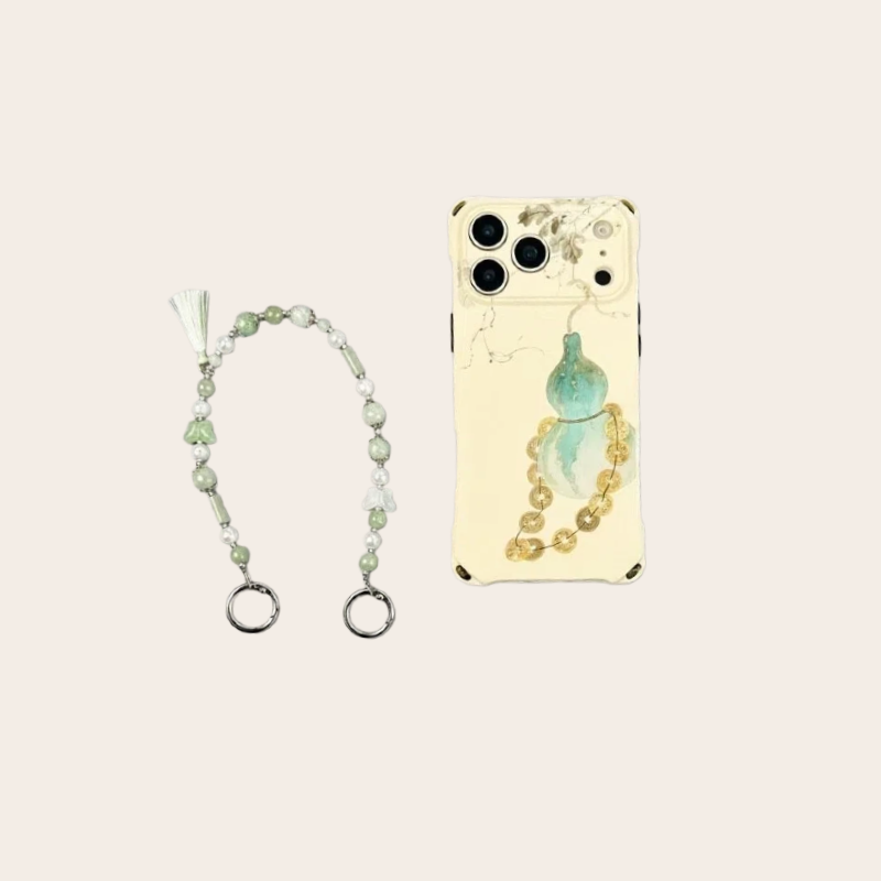 MatCase Wrist Moment Phone Case with Beaded Strap – Sage Green