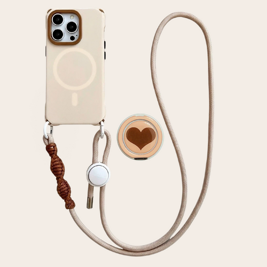 MatCase Core Crossbody Phone Case Beige (MagSafe + 360 Stand)