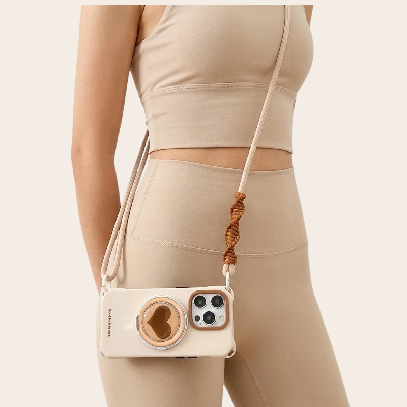 MatCase Core Crossbody Phone Case Beige (MagSafe + 360 Stand)