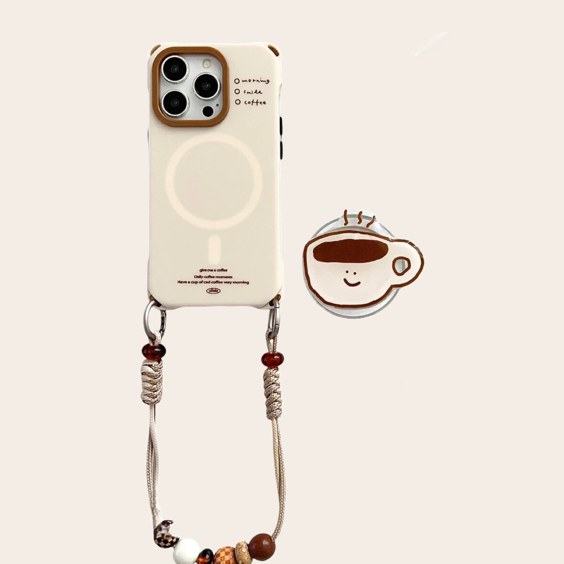 beige crossbody phone case