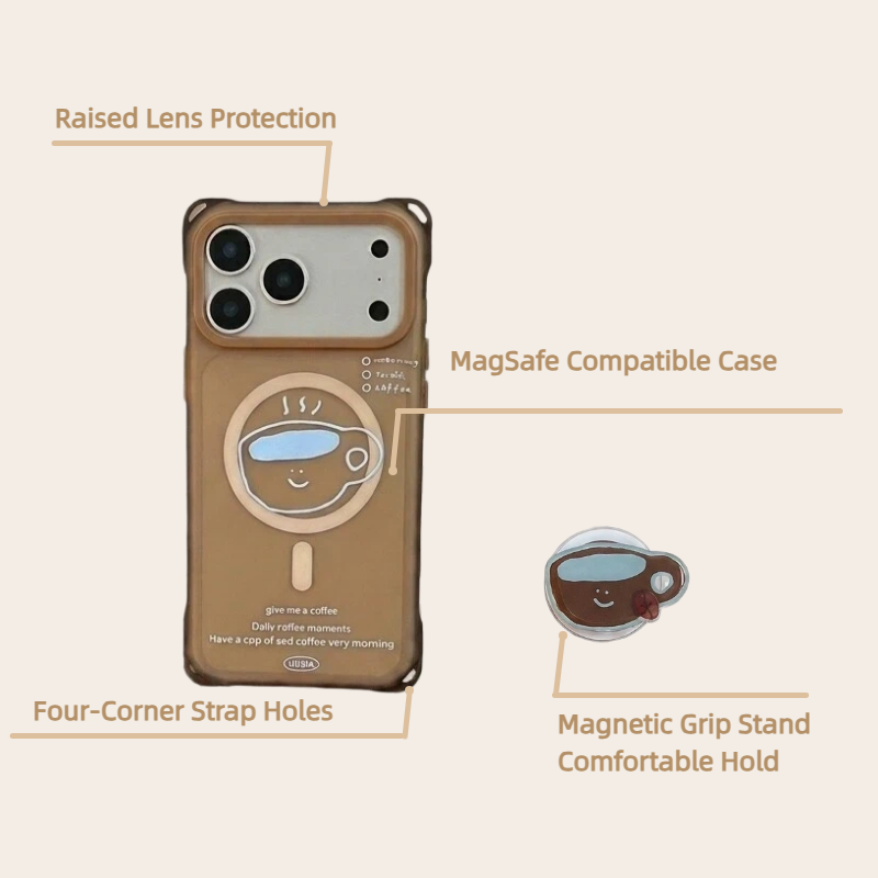 matcase brown coffee crossbody phone case bundle features