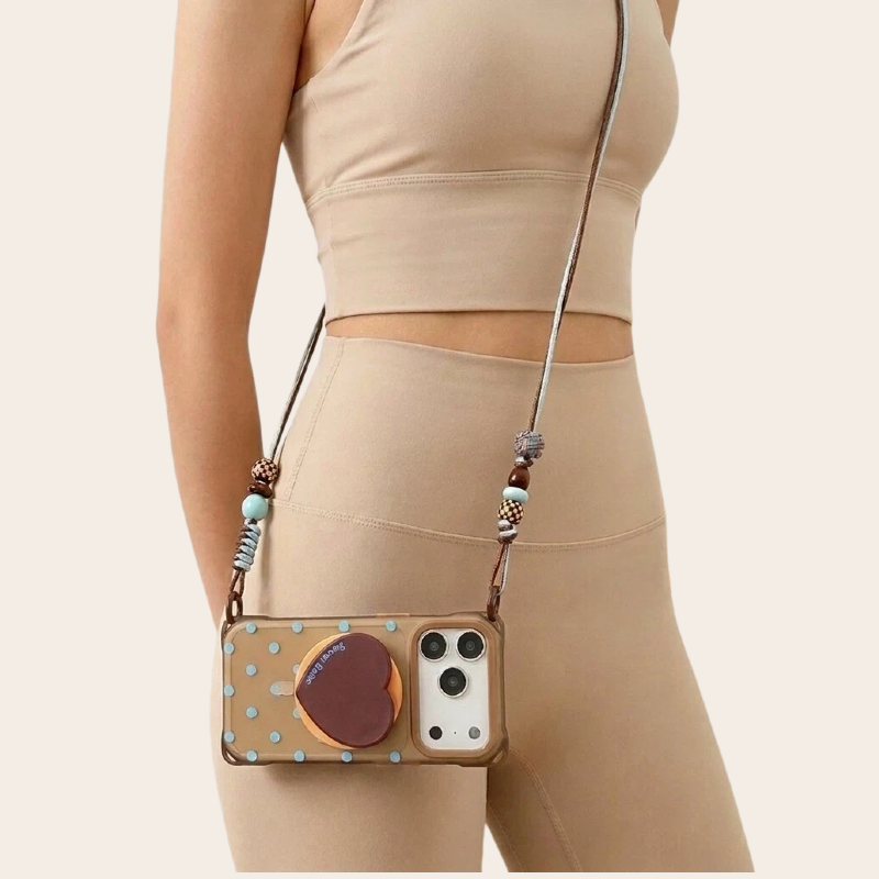 matcase brown heart crossbody phone case bundle lifestyle
