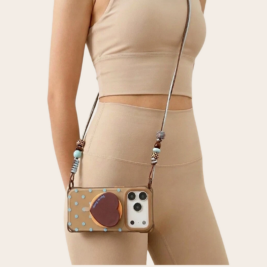 matcase brown heart crossbody phone case bundle lifestyle