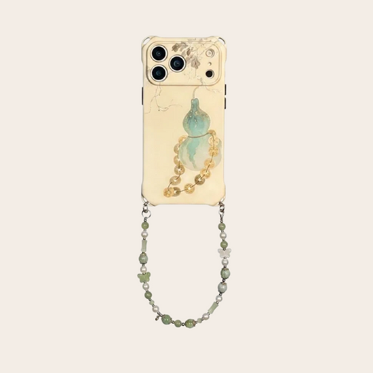 MatCase Wrist Moment Phone Case with Beaded Strap – Sage Green