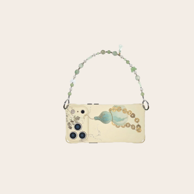 MatCase Wrist Moment Phone Case with Beaded Strap – Sage Green
